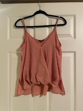 Staccato Rose-Pink Draped V-Neck Camisole
